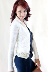 pete cropped jacket with back detail