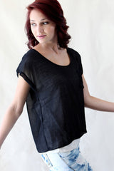 anama oversized lace pocket top