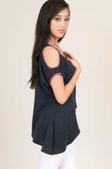 boundary + co asymmetric hem top