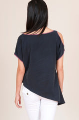 boundary + co asymmetric hem top