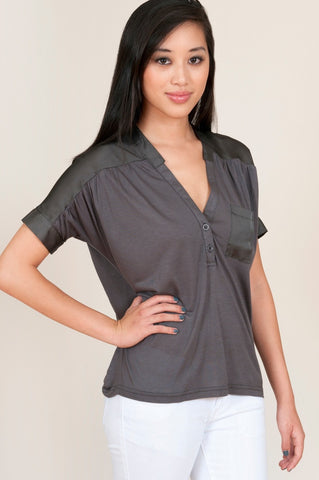 kersh v-neck jersey tee