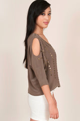 aryn k exposed shoulder hardware top