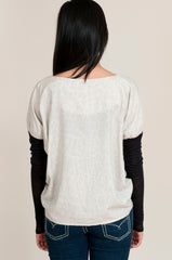 boundary + co pinstripe tee with armbands