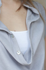 olive + oak sleeveless polo in dusk