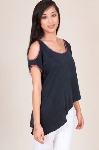 boundary + co asymmetric hem top