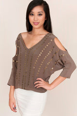 aryn k exposed shoulder hardware top