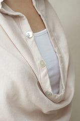 olive + oak sleeveless polo in mist