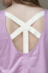 r.p.s addict pink graphic tank with back detail